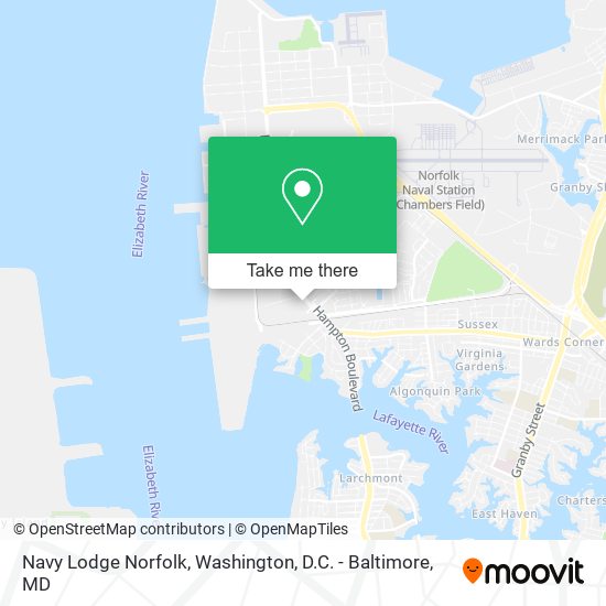 Mapa de Navy Lodge Norfolk