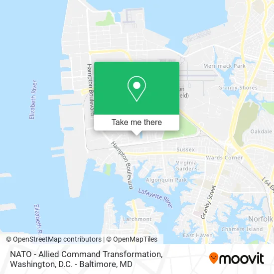 Mapa de NATO - Allied Command Transformation