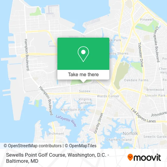 Sewells Point Golf Course map