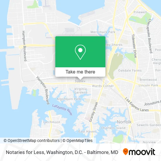 Notaries for Less map