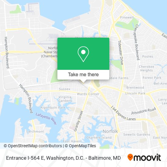 Mapa de Entrance I-564 E