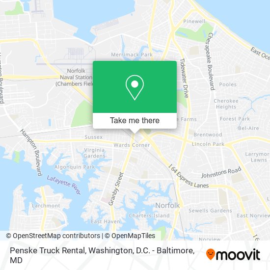Mapa de Penske Truck Rental