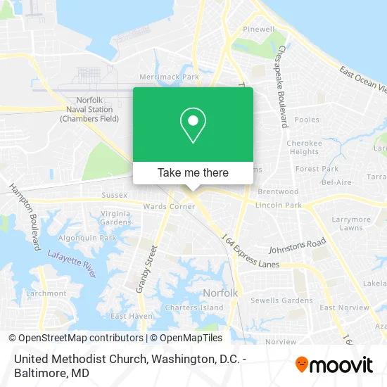United Methodist Church map