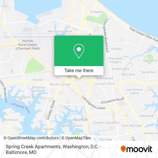 Spring Creek Apartments map