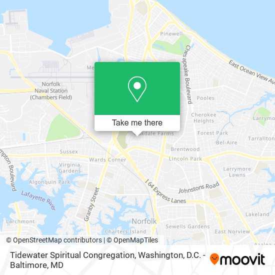Tidewater Spiritual Congregation map