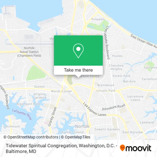 Tidewater Spiritual Congregation map