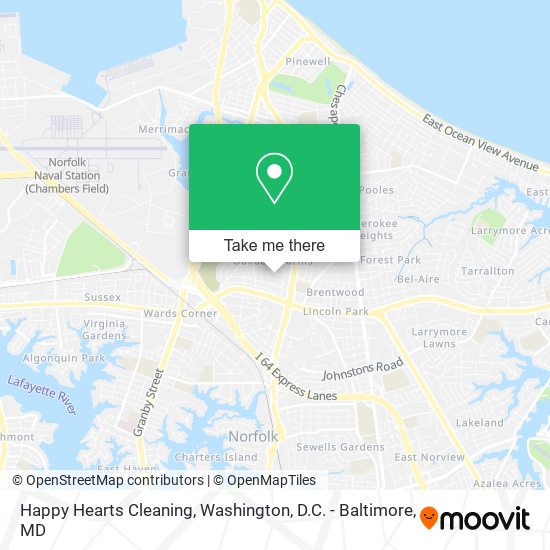 Happy Hearts Cleaning map