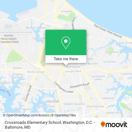 Mapa de Crossroads Elementary School