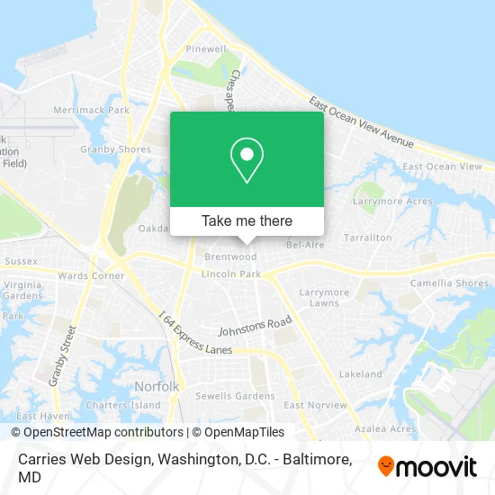Carries Web Design map