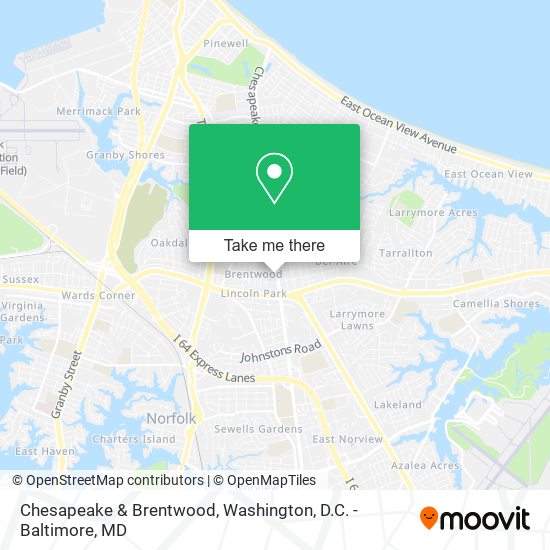 Chesapeake & Brentwood map
