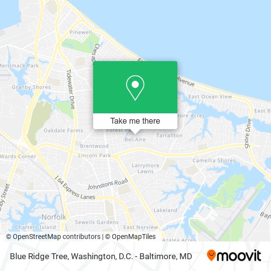 Mapa de Blue Ridge Tree