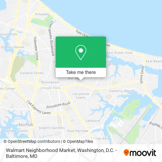 Walmart Neighborhood Market map