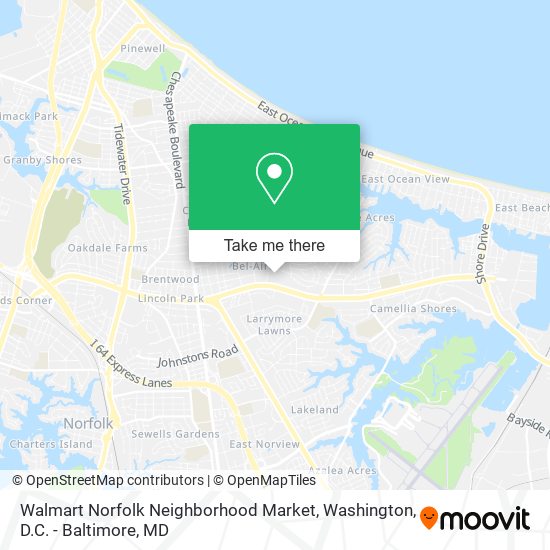 Walmart Norfolk Neighborhood Market map