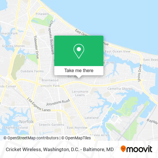Cricket Wireless map