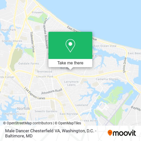Mapa de Male Dancer Chesterfield VA