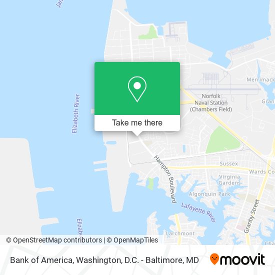 Mapa de Bank of America
