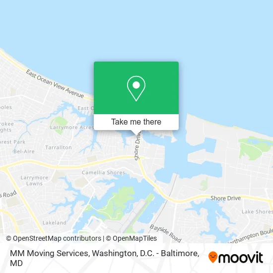 MM Moving Services map