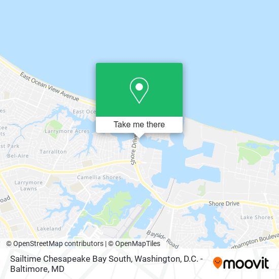 Sailtime Chesapeake Bay South map