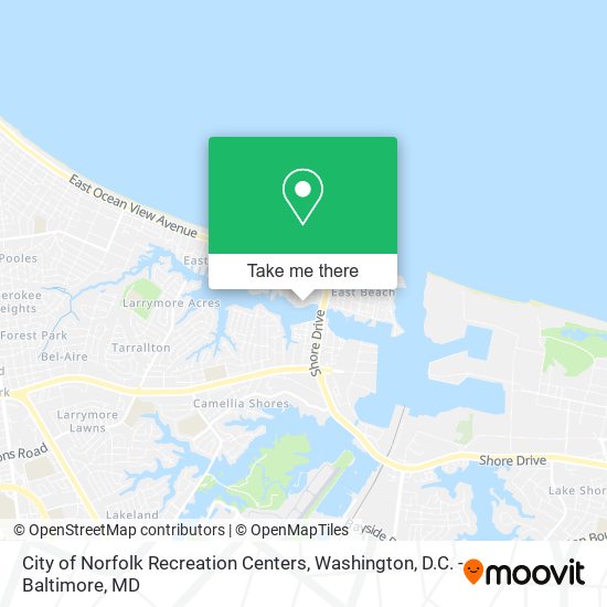 Mapa de City of Norfolk Recreation Centers