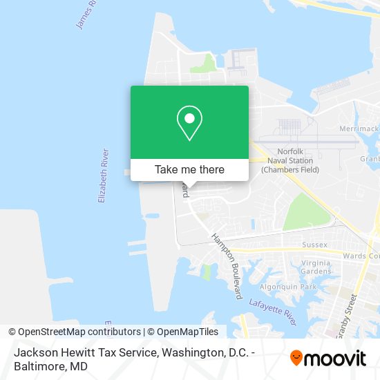 Jackson Hewitt Tax Service map