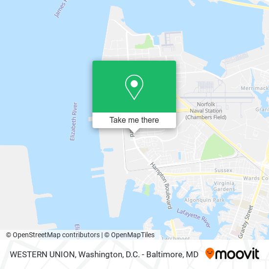 WESTERN UNION map