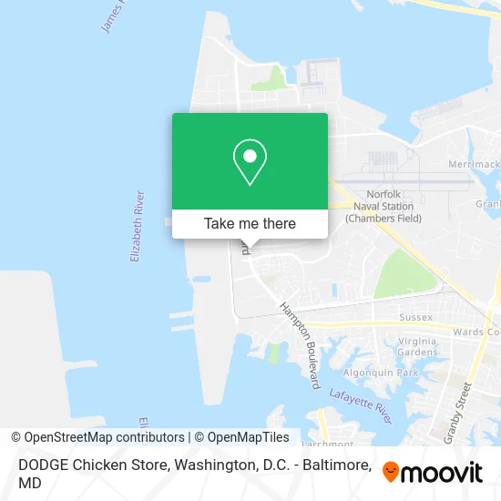 DODGE Chicken Store map