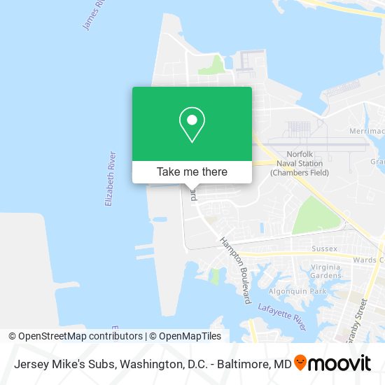 Jersey Mike's Subs map