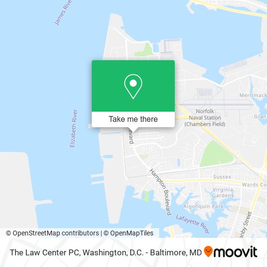 The Law Center PC map