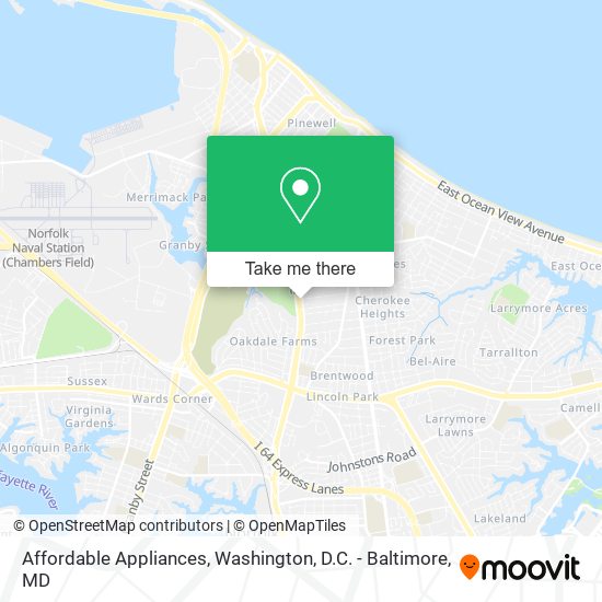 Affordable Appliances map
