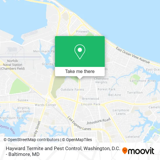 Mapa de Hayward Termite and Pest Control