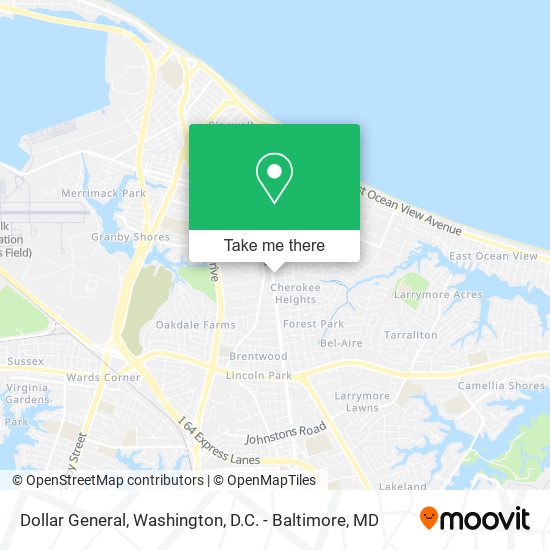 Mapa de Dollar General