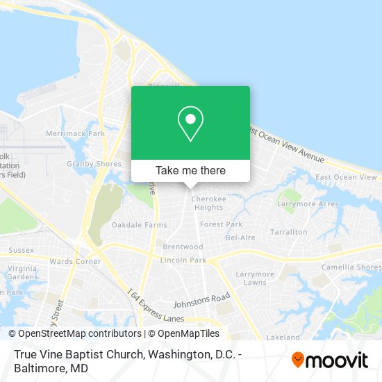 True Vine Baptist Church map