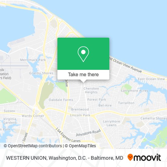 WESTERN UNION map