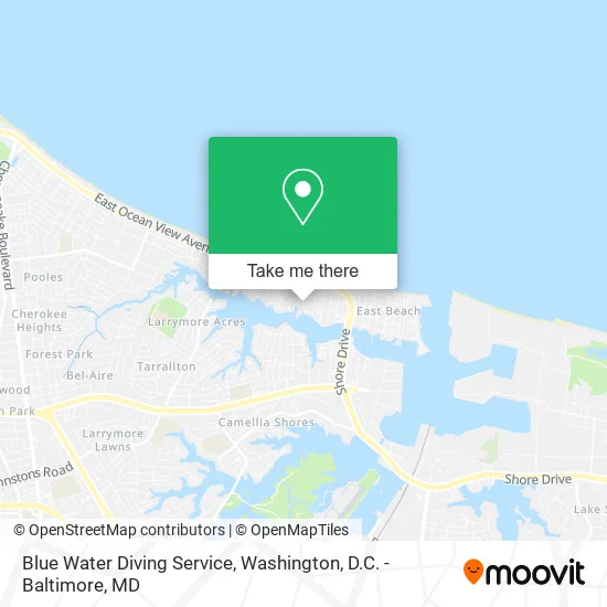 Blue Water Diving Service map