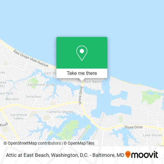 Attic at East Beach map