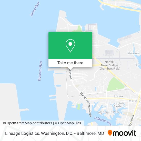 Mapa de Lineage Logistics