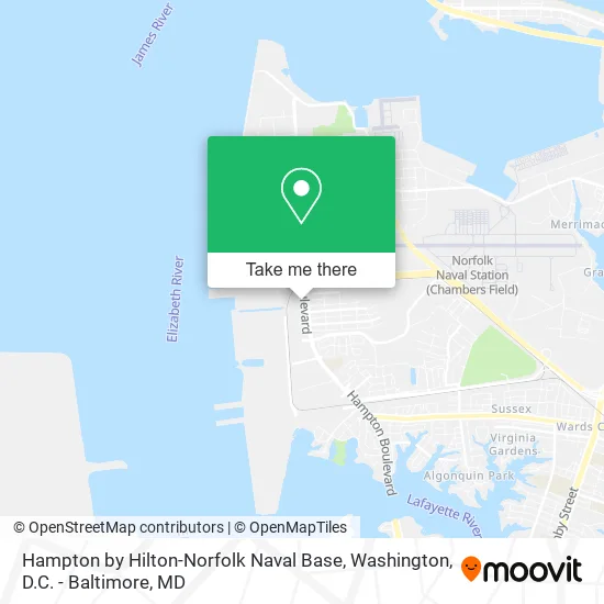 Hampton by Hilton-Norfolk Naval Base map