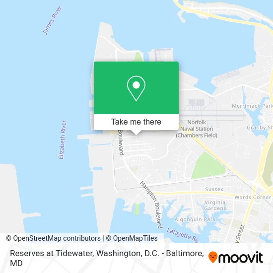 Reserves at Tidewater map
