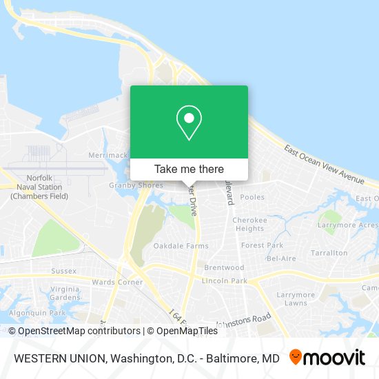 WESTERN UNION map