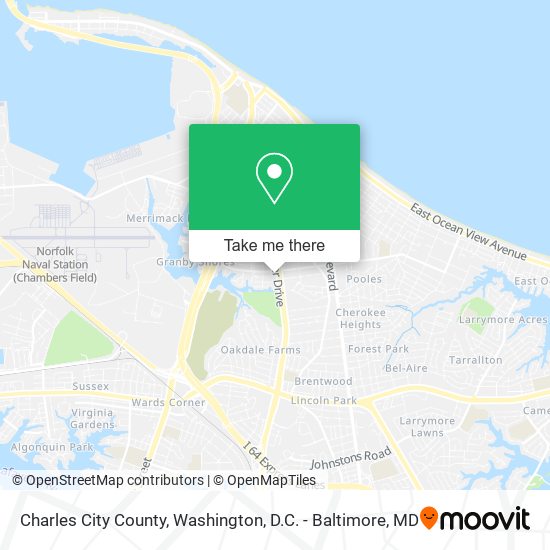 Charles City County map