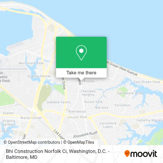 Bhi Construction Norfolk Ci map