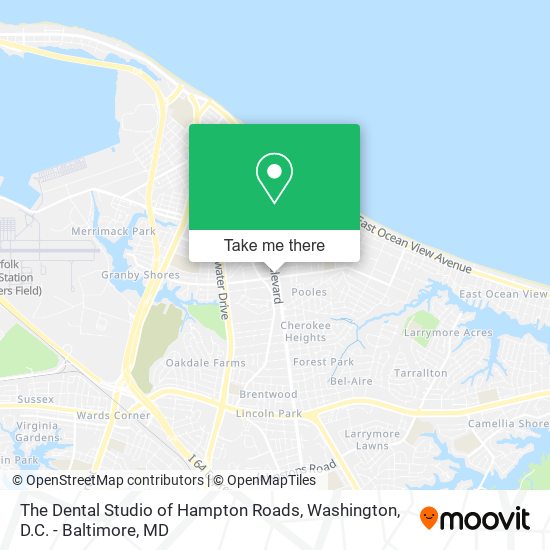 The Dental Studio of Hampton Roads map