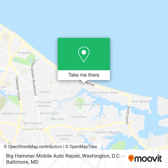 Big Hammer Mobile Auto Repair map