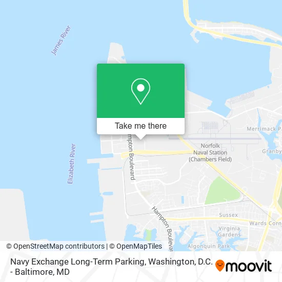 Navy Exchange Long-Term Parking map