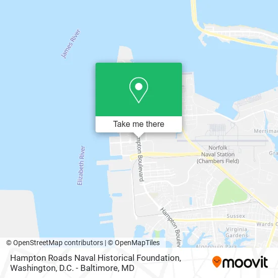 Hampton Roads Naval Historical Foundation map