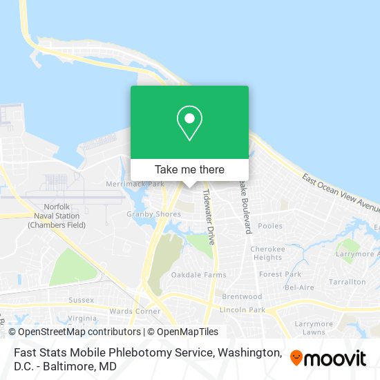 Fast Stats Mobile Phlebotomy Service map