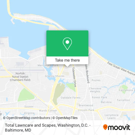 Total Lawncare and Scapes map