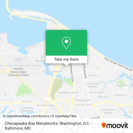 Chesapeake Bay Metalworks map
