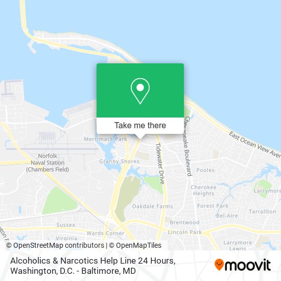 Mapa de Alcoholics & Narcotics Help Line 24 Hours