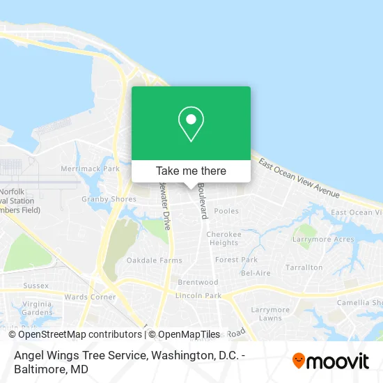 Angel Wings Tree Service map